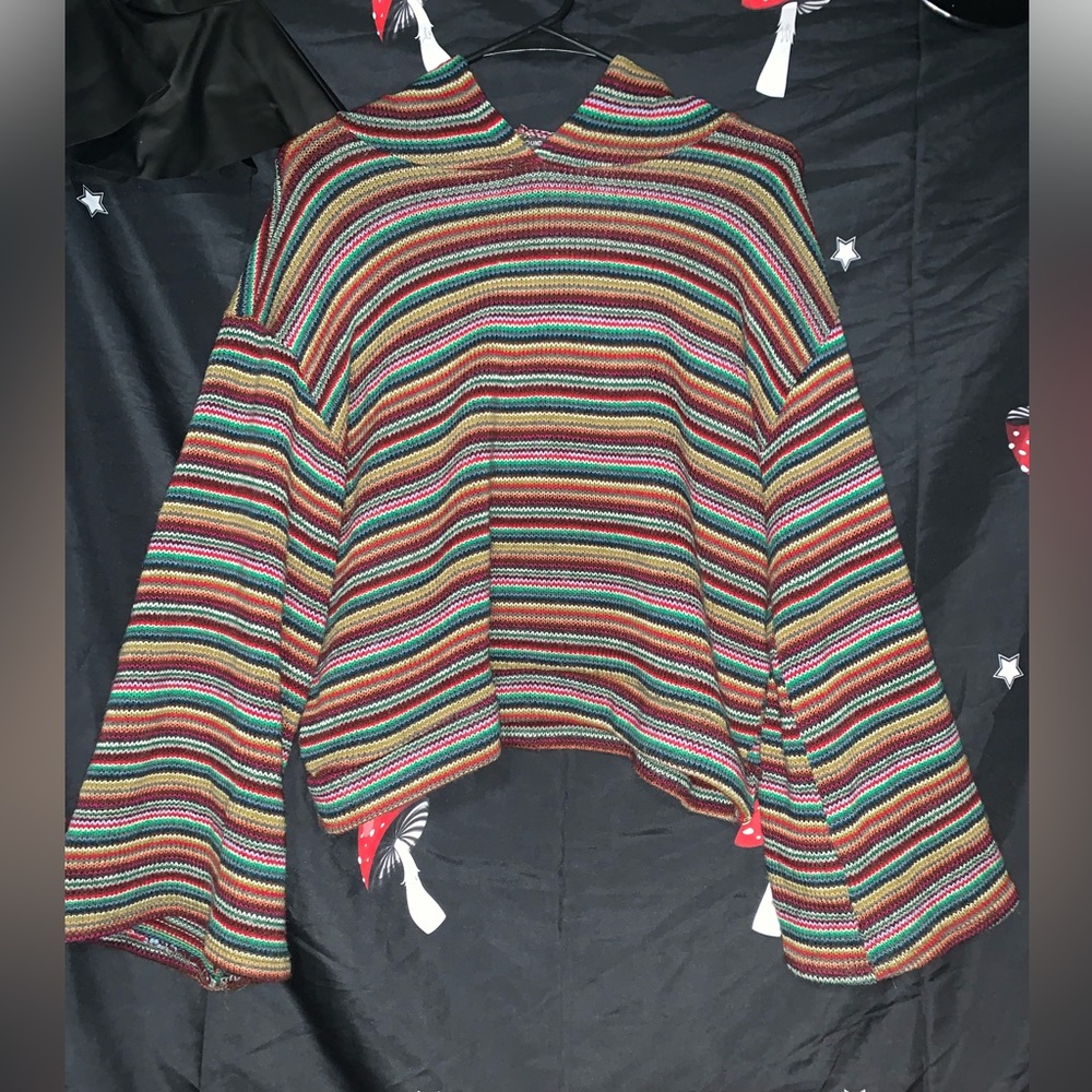 Earthbound Knitted Crop Hoodie